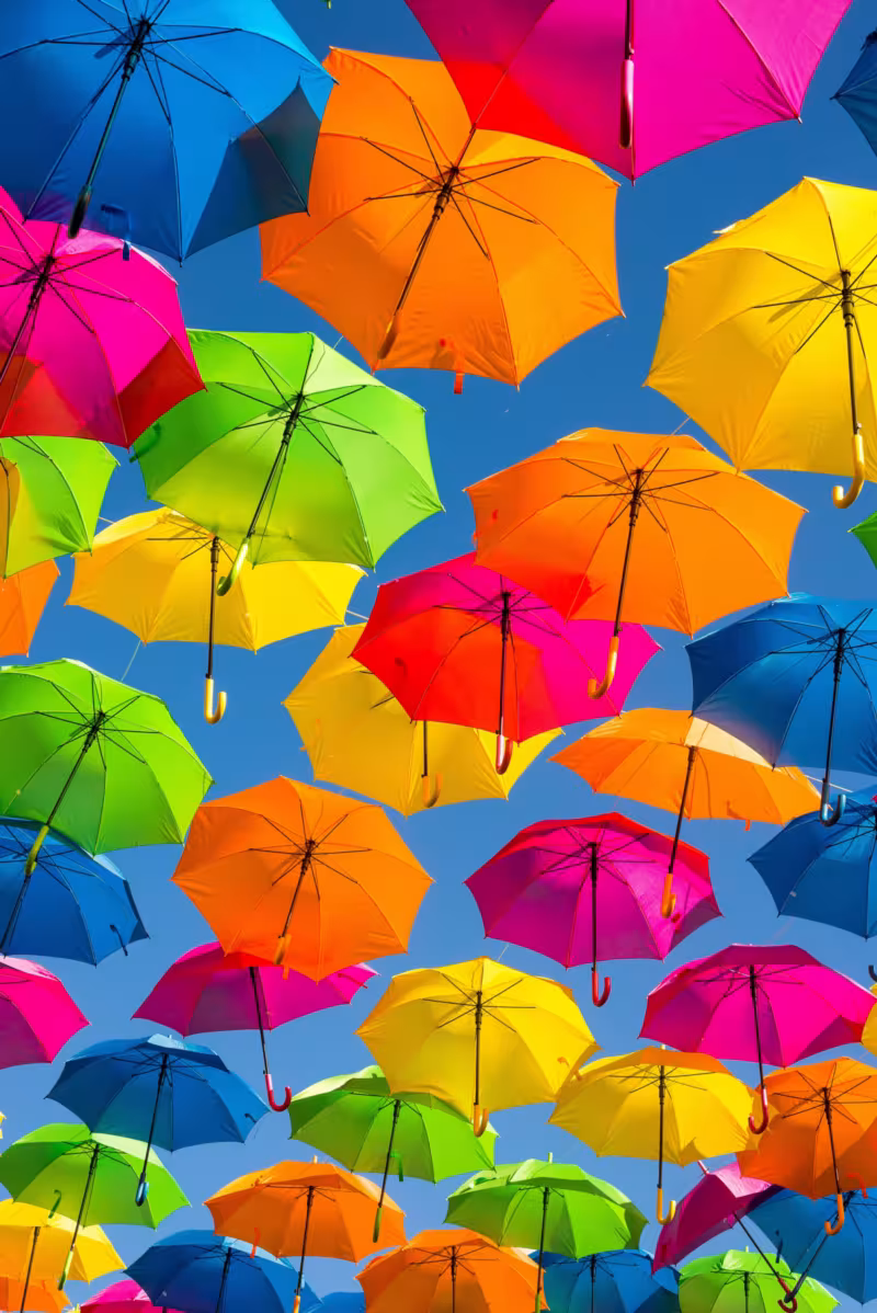 envol de parapluies