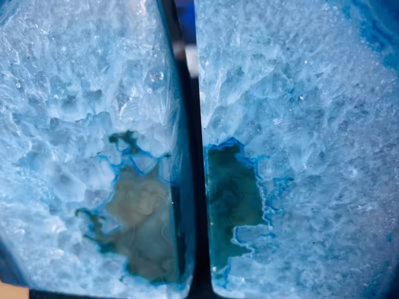 serre-livres agate bleue et argent