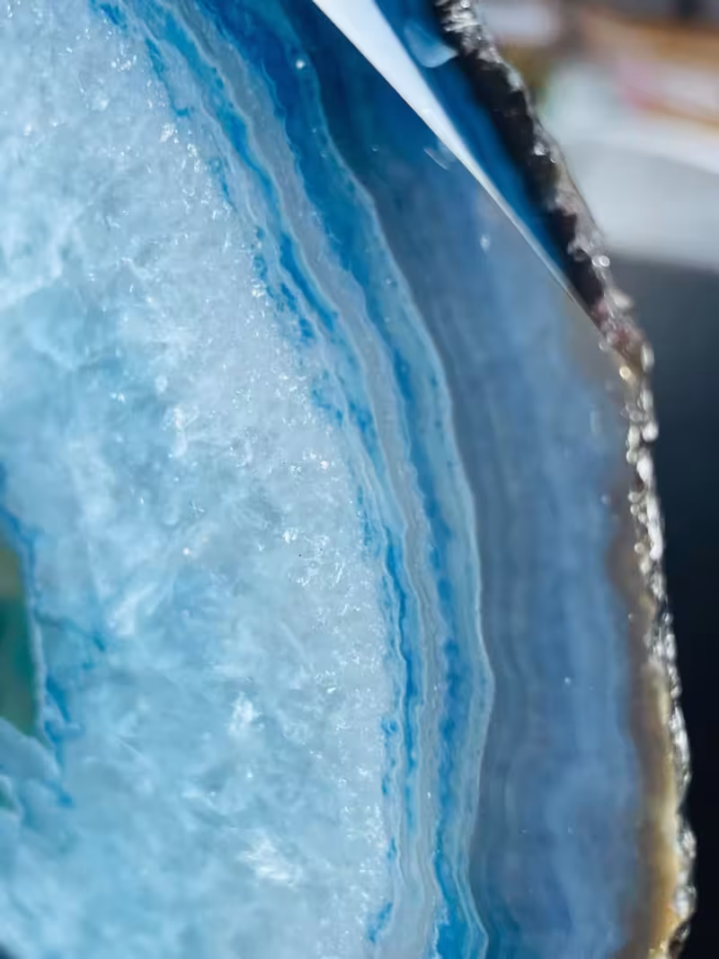 serre-livres agate bleue et argent