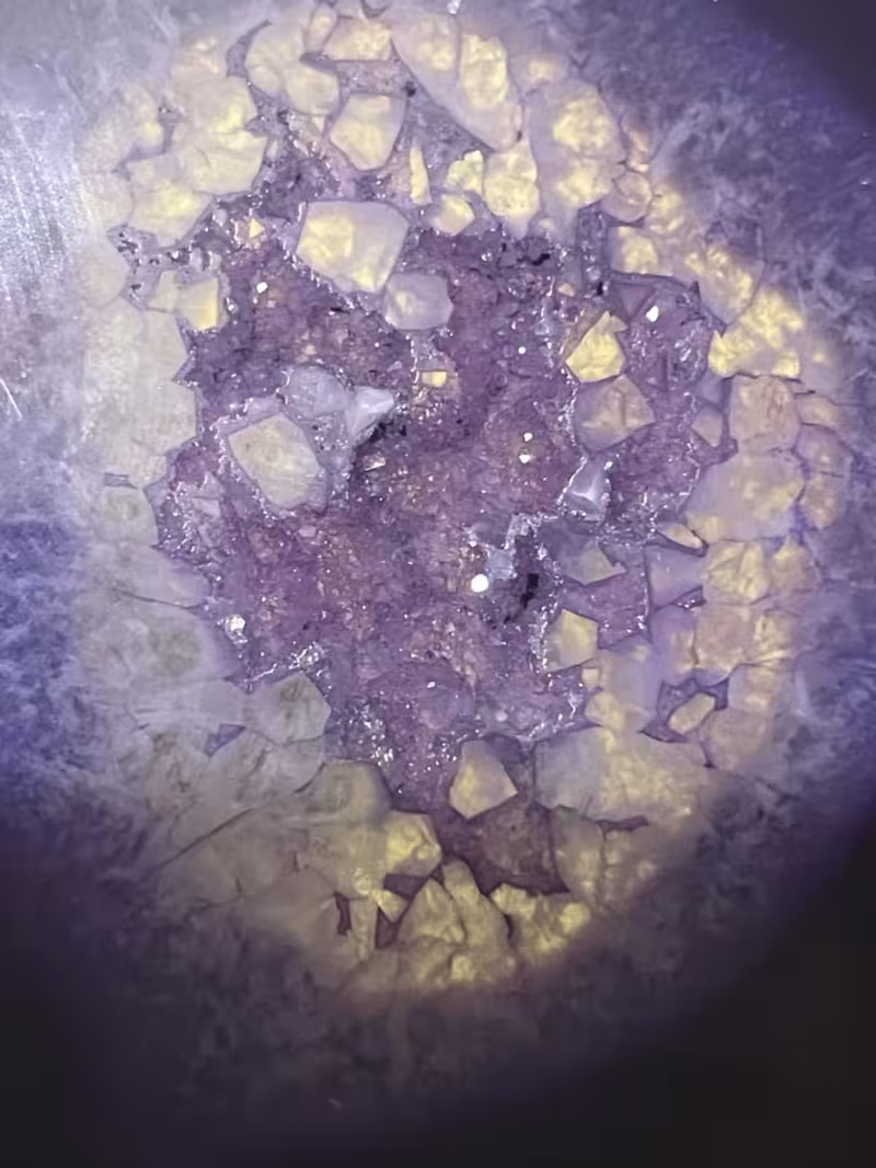 dessous de verre agate violet et or