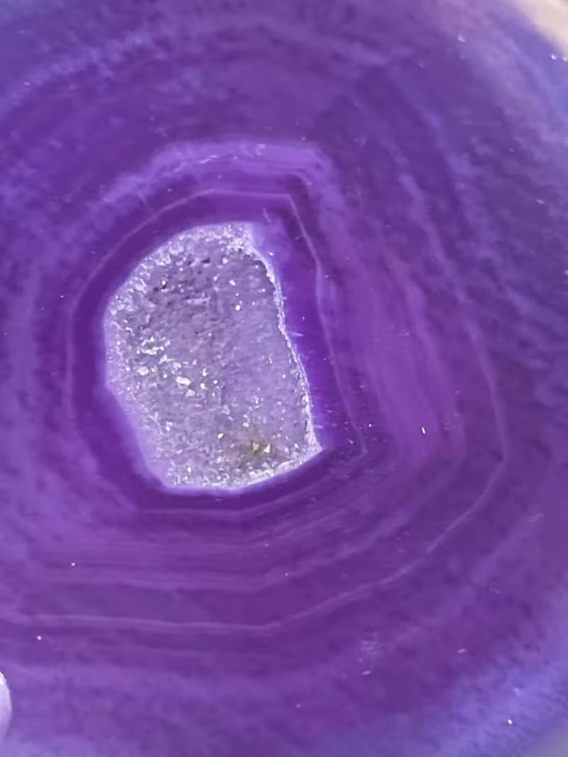 dessous de verre agate violet et or