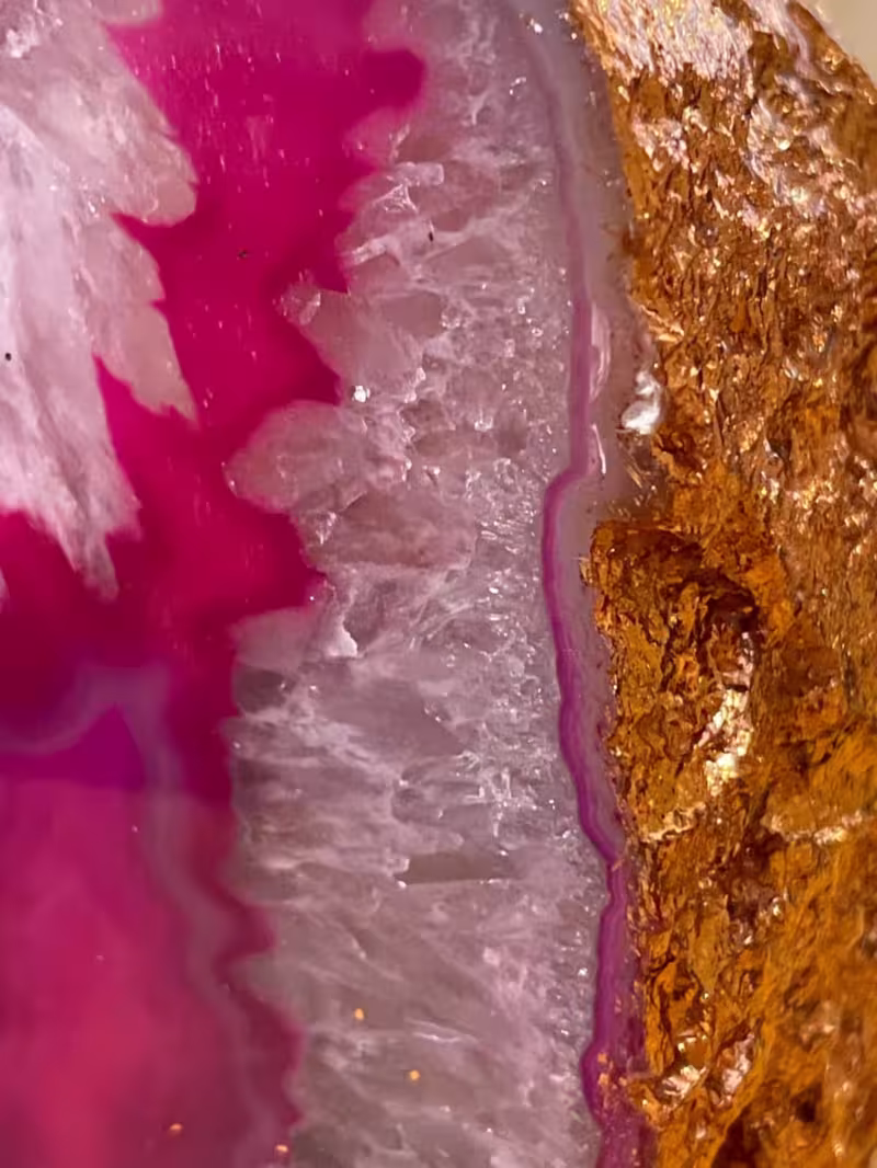 photophore agate rose cuivre