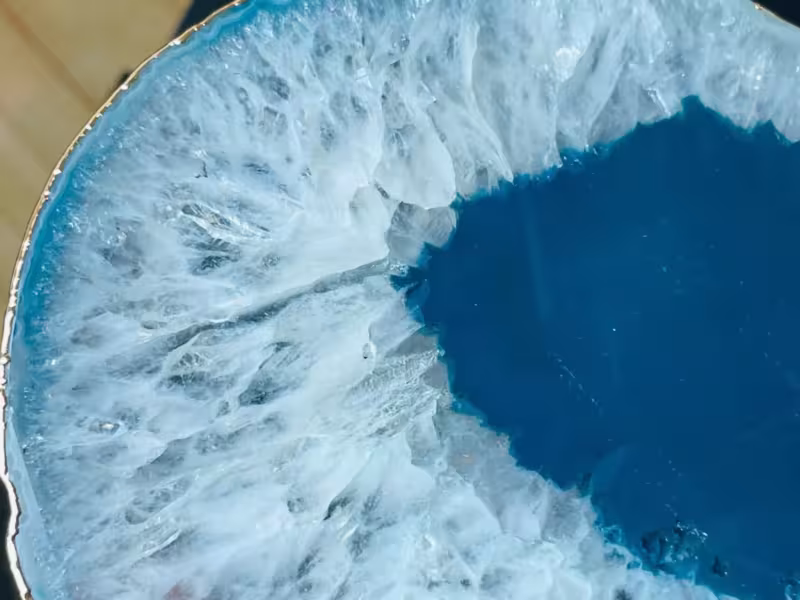 dessous de verre bleu sarcelle or