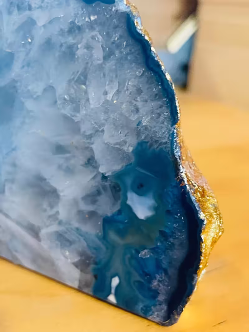 presse-livres bleu or