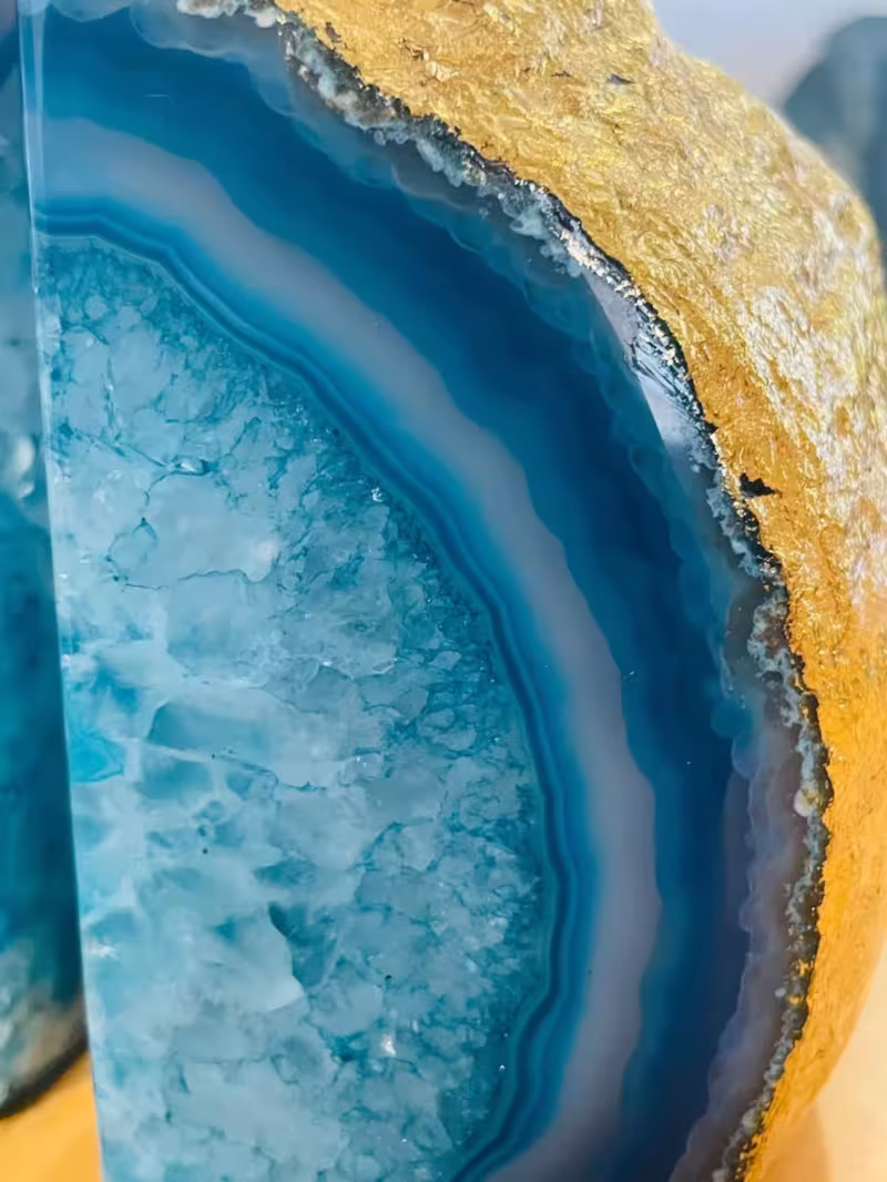 presse-livres agate sarcelle or