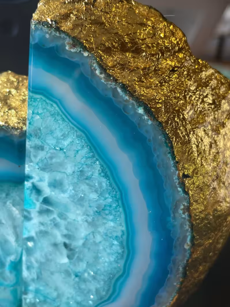 presse-livres agate sarcelle or