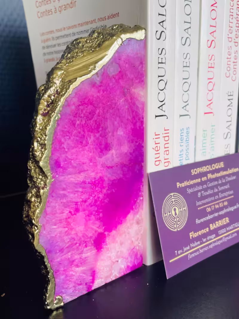 presse-livres agate rose or