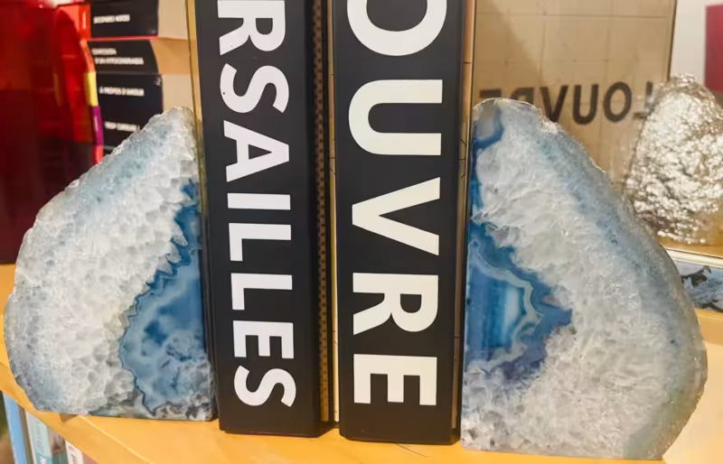 serre-livres agate bleu argent